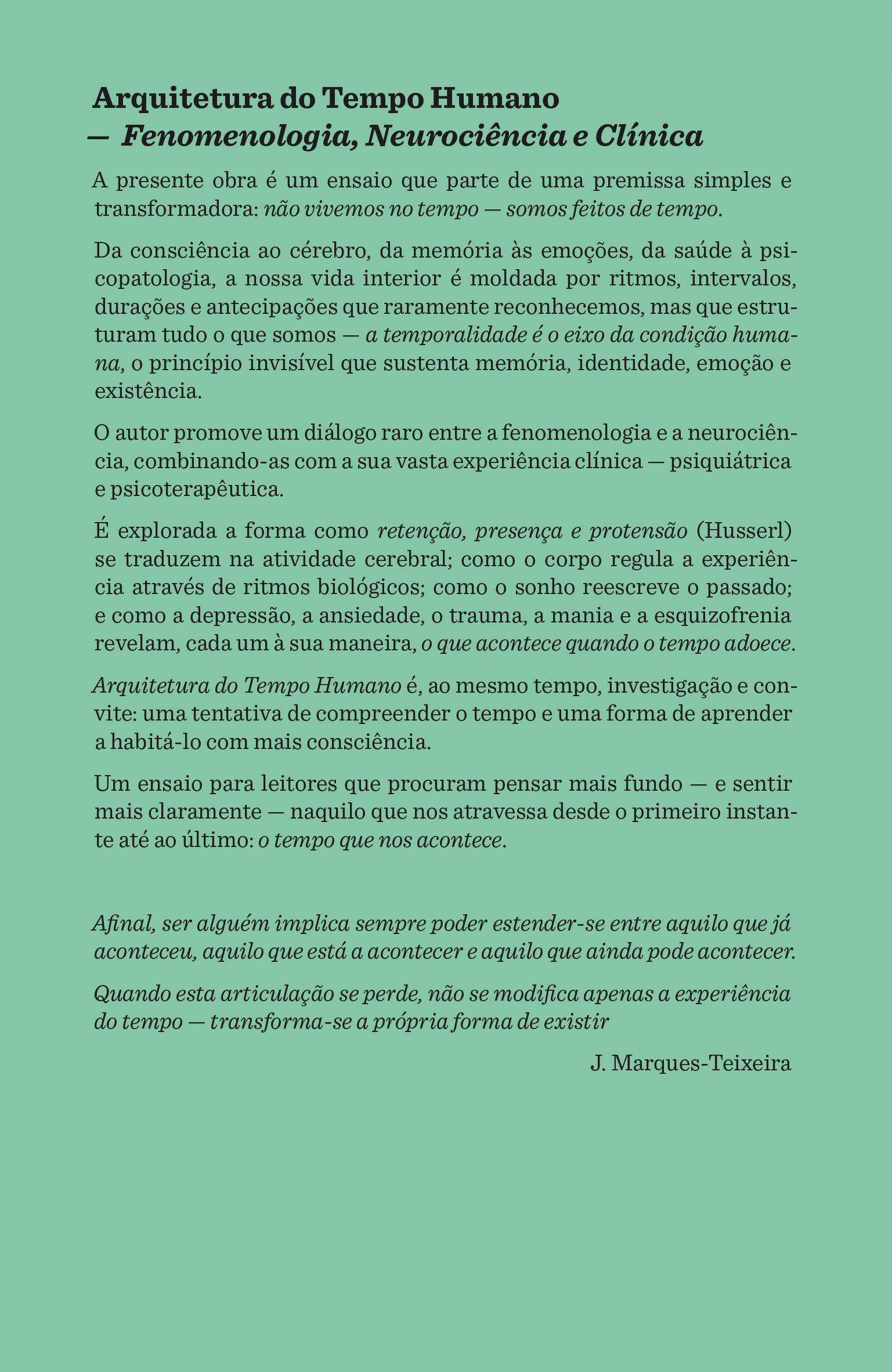 arquitetura tempo humano indice contra capa